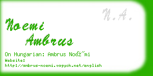 noemi ambrus business card